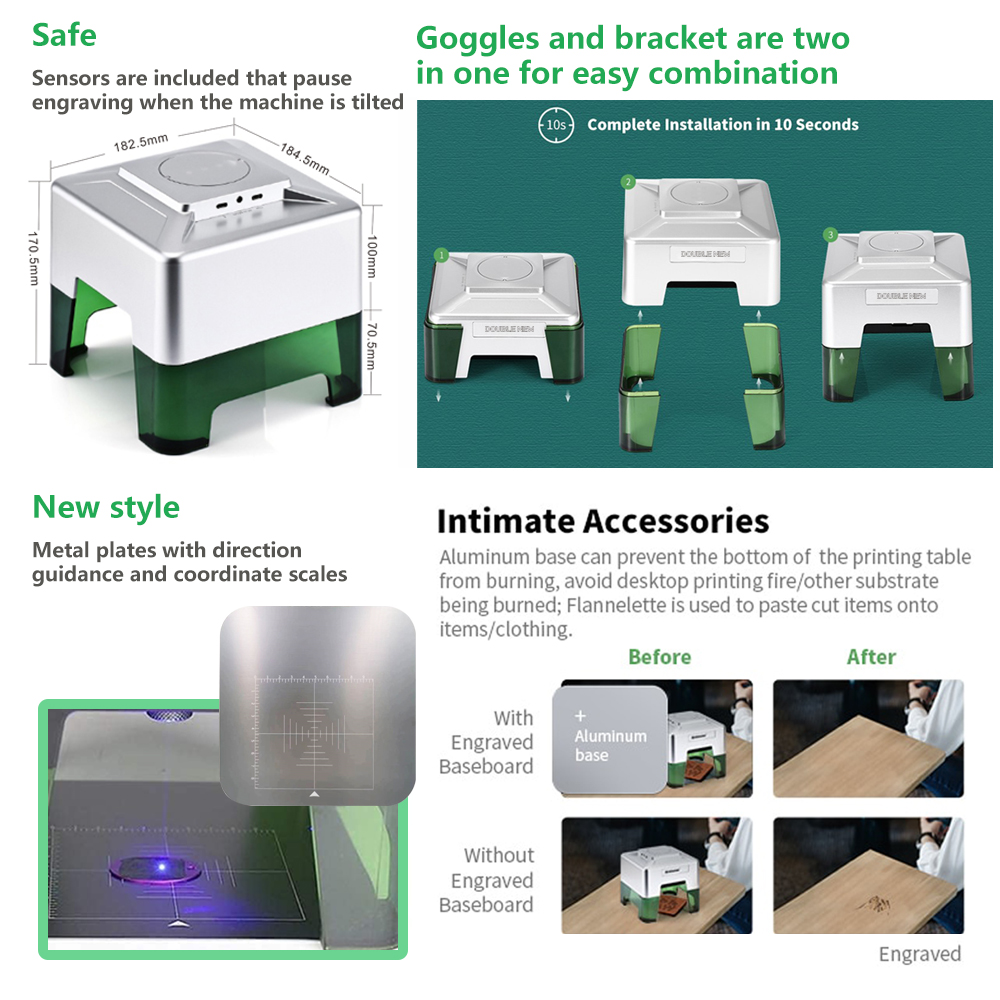 Mesin Pengukir Laser Mini 3W P - Industrial Handheld Laser Engraver ulasan dan harga